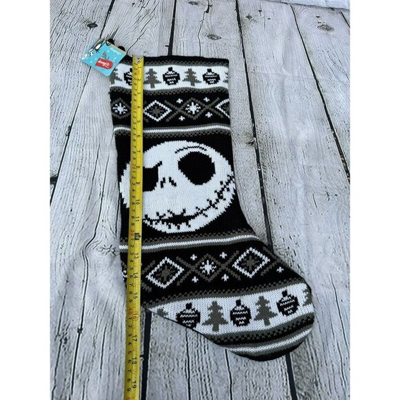 19" Disney The Nightmare Before Christmas Jack Skellington Knit Xmas Stocking - Picture 3 of 4
